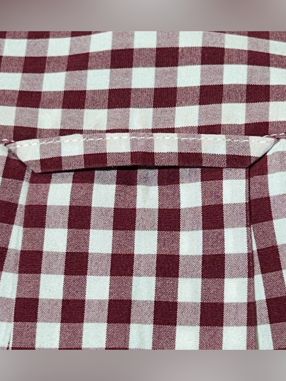 Orvis Heritage Wash Shirt Men size XL burgundy Gingham 100% Cotton Button Down - Picture 9 of 10